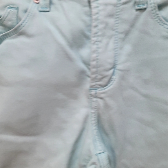 NxD Ladies Size 2 Petite Mint Green Jeans Midrise LITEWASH Pockets Beltloops - Picture 6 of 16